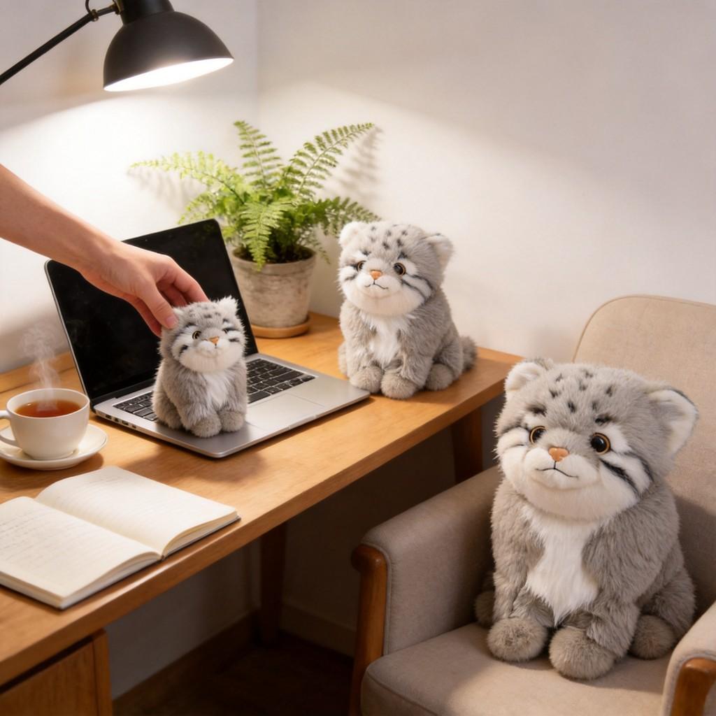 Peluche Corto Gatto Pallass Peluche Giocattolo Per Regalo E Esposizione