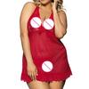 2PCS Women Bee Babydoll Negligee Sexy Lingerie Lace Plus Size Nightwea Underwear