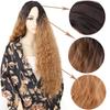 MISSQUEEN Long Wavy Wigs Deep Wave Curly Synthetic Wig Blonde Black 30 Inch Hair Wigs for Women Cosplay