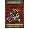 Vintage Motorcycle Metal Tin Sign Retro Biker Garage Wall Decor Industrial Style Art