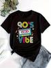 90s Cassette Tape Vibe Graphic Print T-shirt