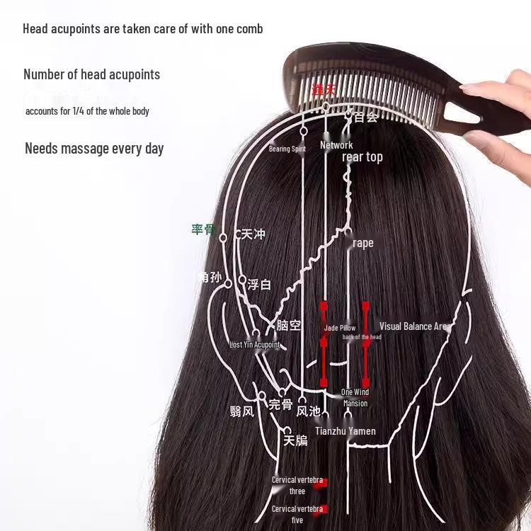 Oil Control Hair Comb: No-Wash, Anti-Dandruff, Press To Remove Oil.