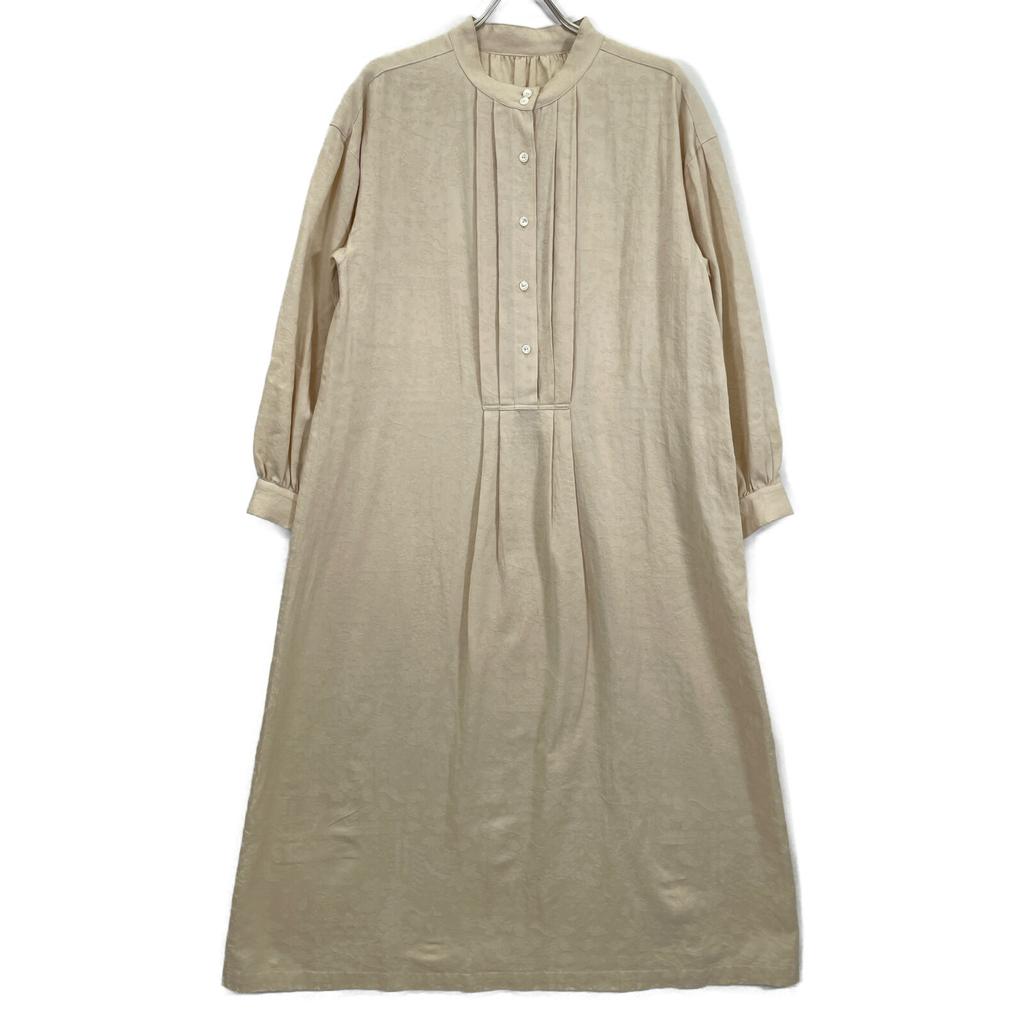 Yui YWT23-OP01 Beige Farmer Dress Stand Collar One Piece Dress F IvoryUsed