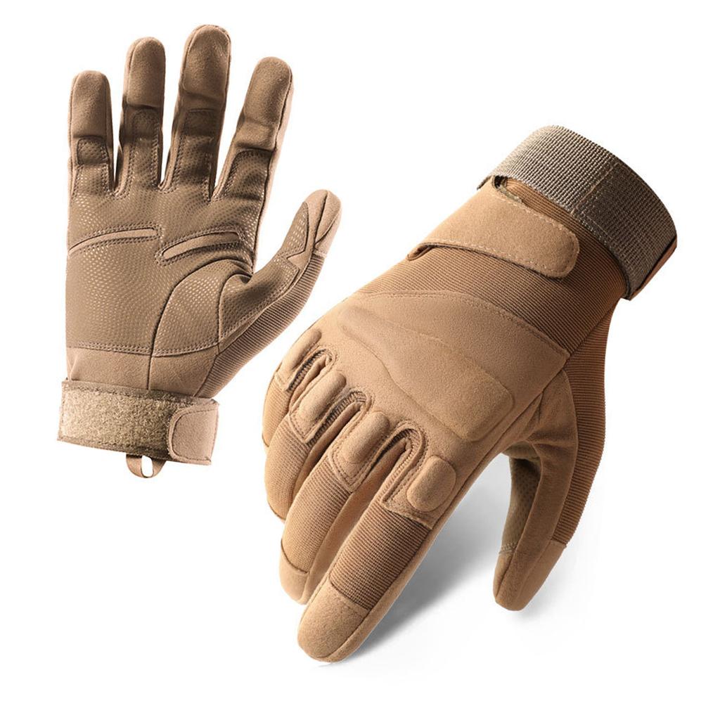 Protective Gloves Full Finger M Size Microfiber Leather Breathable Wind Proof Riding Gloves for Outdoor Training