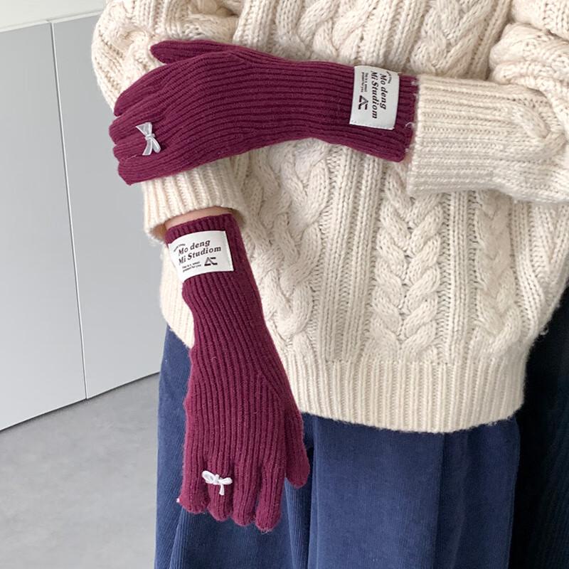 Miling Women s Knitted Wool Gloves 1