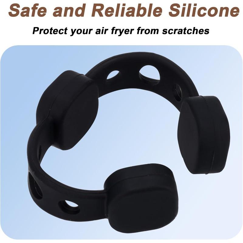 4Pcs Air Fryer Silicone Magnets Buckles Heat Resistant Fix Parchment Paper Liner Avoid Burning Universal for All Air Fryers Reusable Kitchen Gadgets