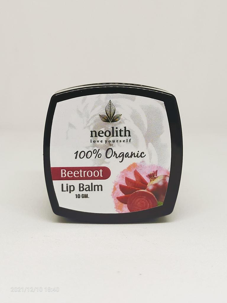 Neolith Baume à lèvres à la racine de betterave || 100 % biologique, sans parabène ni sulfate || Hydratant pour les lèvres, masque pour les lèvres || Soins des lèvres sèches et hachées || 10 GM