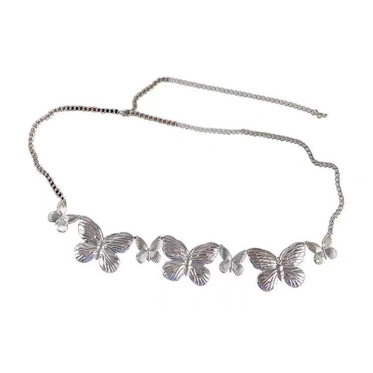 

Butterfly decorative waist chain women s waist chain belt women s bohemian braided rope waist accessories belt waist accessories