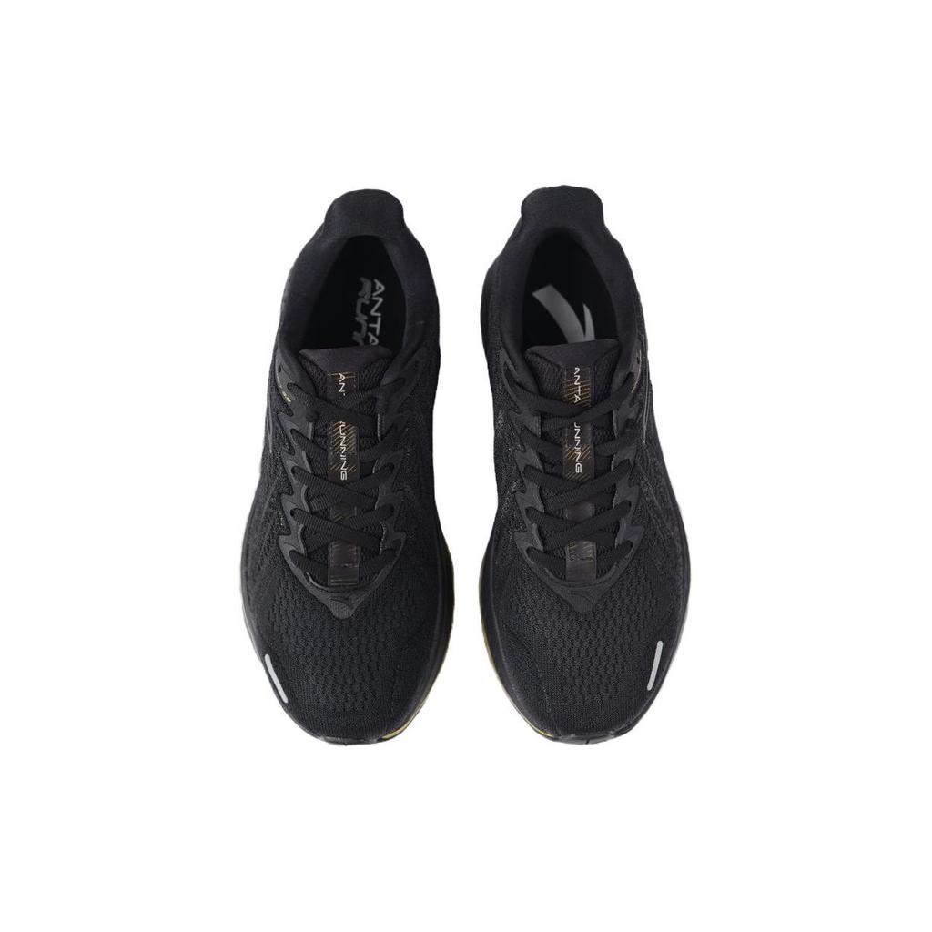 Anta Comfortable Versatile Shock Absorbing Non-Slip Wear-Resistant Waterproof Low-Top Running Shoes Men sneaker Black Gold 112145587-6