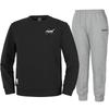 NASA Unisex Loose Fit Sweatshirt With Wappen + Jogger Pants Set [Black + Light Melange]