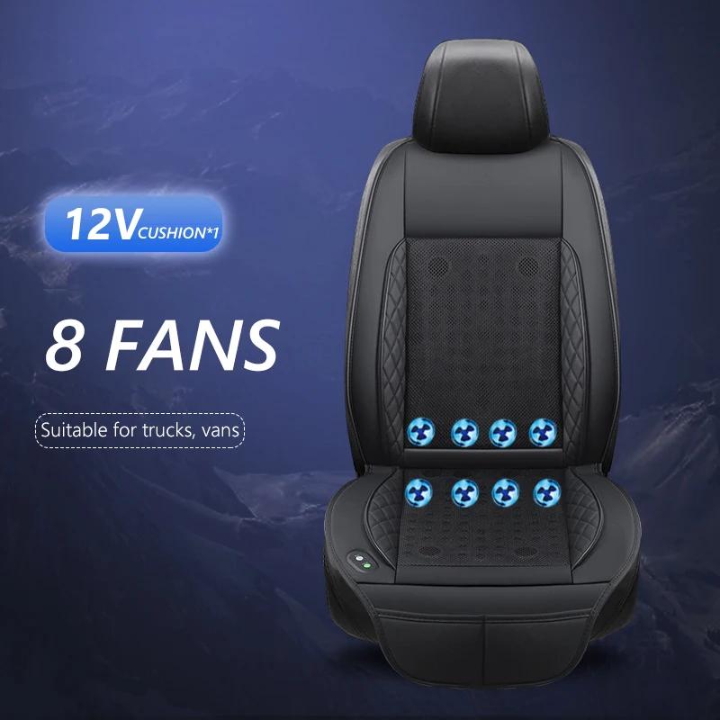 12V 24V Car Seat Cushion with Fan Cooling Seat Mat Heat Fan Dissipation Universal Fast Blowing Ventilation Cool Air Fan Seat Pad