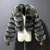 Fur European and American Fur Jacket Imitation Fox Hair Splicing Short Lapel Long-sleeved Jacket Women's Clothing