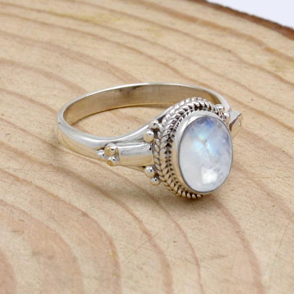Moonstone 925 Sterling Silver Ring, June Birthstone Handmade Women Ring, Gift For her, Wedding Gift, Statement Ring