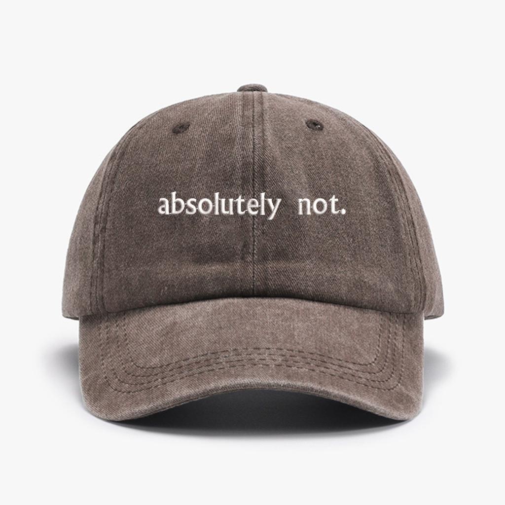 1 "Absolutely "embroidery Printed Baseball Cap Outdoor Fashion Accessory Hat, Adjustable, Lightweight, Unisex, As a Holiday Gift