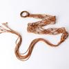 Weaving Tassel Waist Rope For Women Versatile Dress Decoration Korean Knotted Thin Waist Rope Wax Thread Knotted Waist Belt