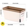 Modern Stylish Double Layer Flower Pot Rectangular Indoor Flower Planter Box Self Watering Plant Pot Hydroponics Planter