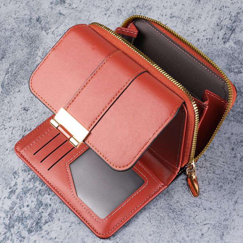 New Popular Korean Version Multi-functional Women's Hand Wallet Short Niche Fashion Multi-card 30% Off Wallet