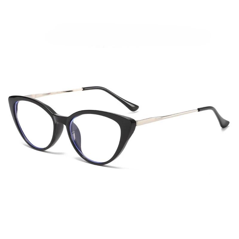 New Retro Cat-Eye Anti-Blue Light Myopia Glasses High Definition Ultra-Lightweight Eyewear Unisex Minus Diopter 0 To -4.0