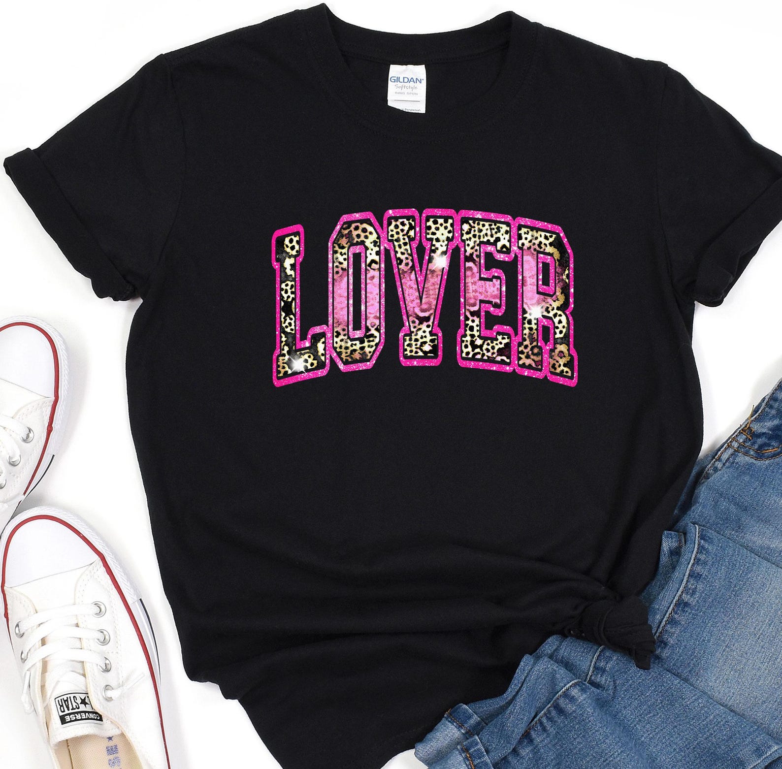 Lover Shirt, Valentines Day Shirt, Gift for her, Cute Valentines Day Shirt, Leopard Pattern Tee, Womens Valentines Day Shirt XL