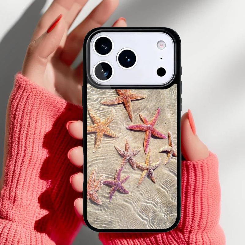 Beach Starfish Phone Case for iPhone 17 16 15 14 13 Pro Max Back Cover for 12 11 Pro Coque