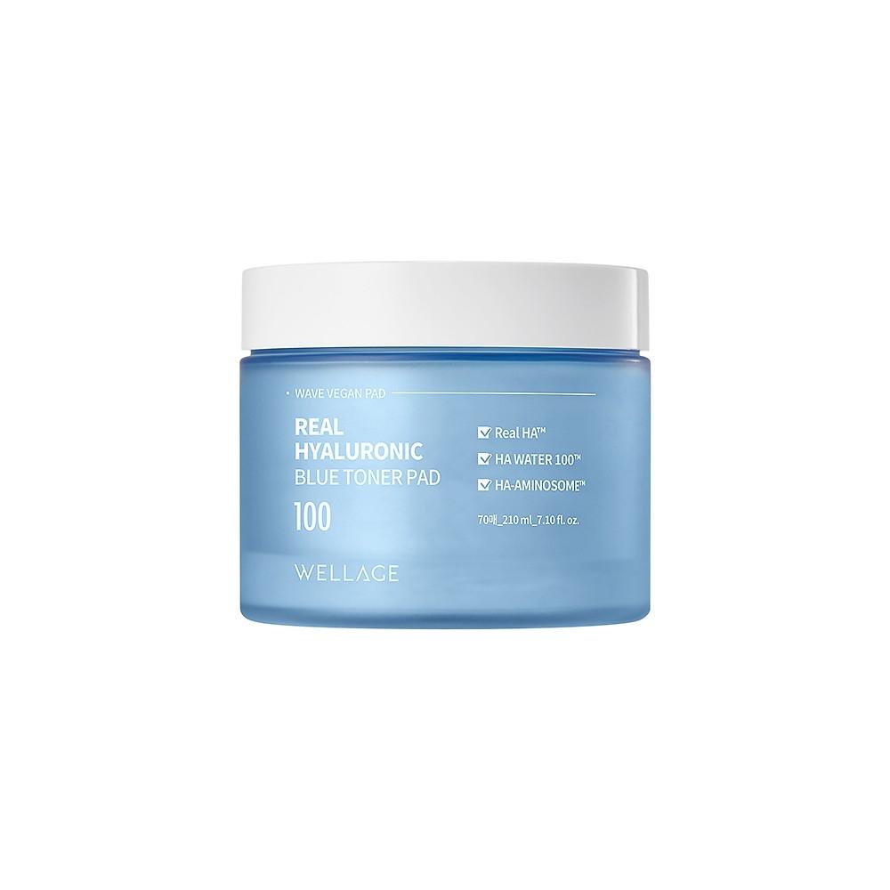 Wellage Real Hyaluronic Blue Toner Pad 70 Sheets