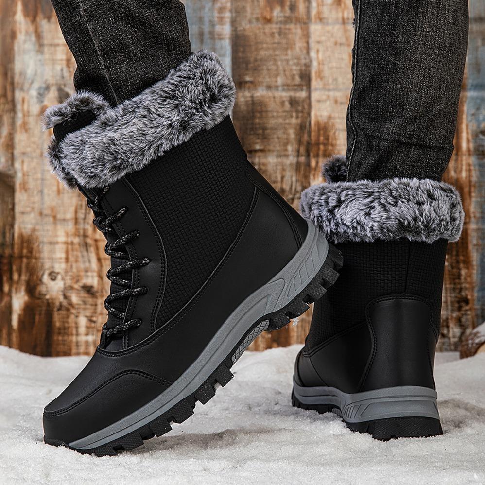 Snow Boots Men New Ladies Shoes Platform Shoes Man Flat Keep Warm Boots Ladies Casual Plush Botas Mujer Winter Shoes Men