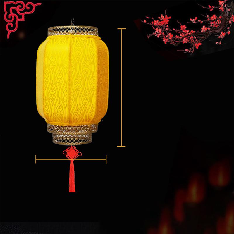 Chinese Retro Red Lantern Festival Printing Landscape Decorative Lanterns Outdoor Waterproof Sunscreen PVC New Year Lanterns