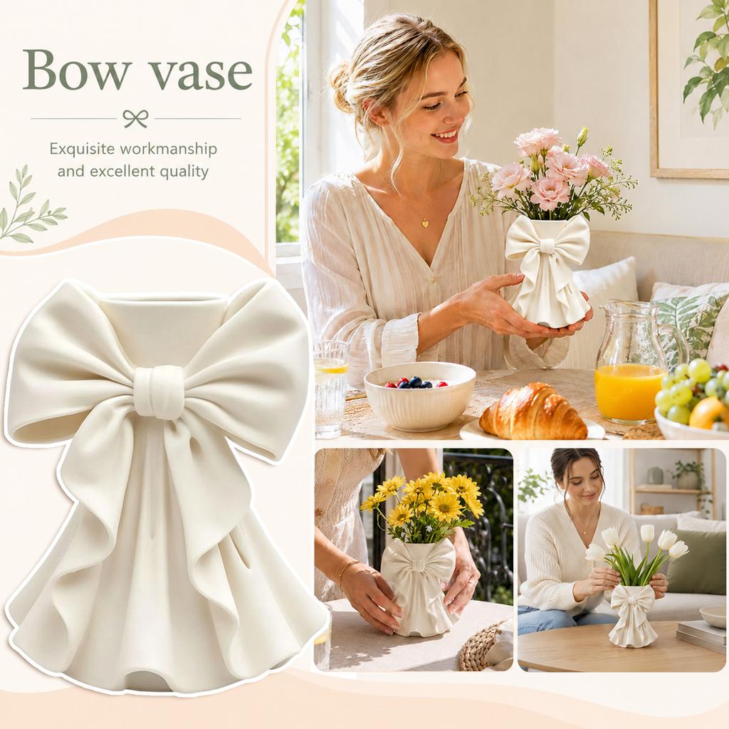 Belted vase, vase decoration, elegant bow tie