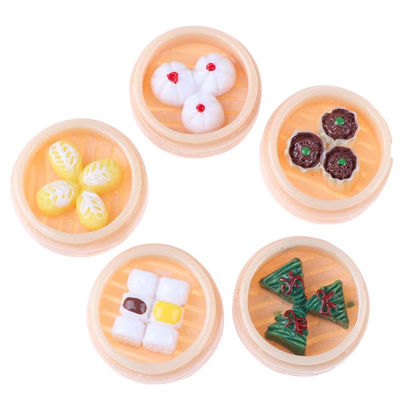 Miniature Mini Food Toys Steamer Ornaments Imitation Steamed Buns Decoration Kitchen Accessories