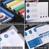 20 Pack 5 color high quality Plastic File Folders Sliding Bar Clamps A4 Document Organizer for Home School and Office