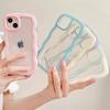 Fashion Cute Transparent Wave Phone Case For iPhone 14 Case For iPhone 11 12 13 14 Pro Max XR XS Max X 7 8 14 Plus Clear Cover