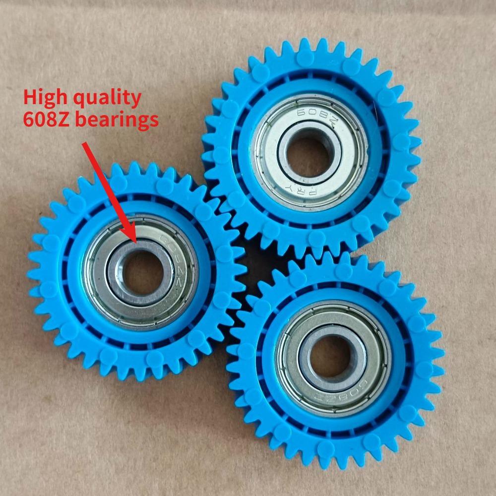 3PCS E-Bike Nylon Gear 36 Teeth 38x12mm Planetary Motor Gear with 608Z Bearing Wheel Electric Bike Nylon Gear Replacement Parts
