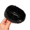Retro Acrylic Plush Hair Clip - Versatile Autumn/Winter Headwear Accessory