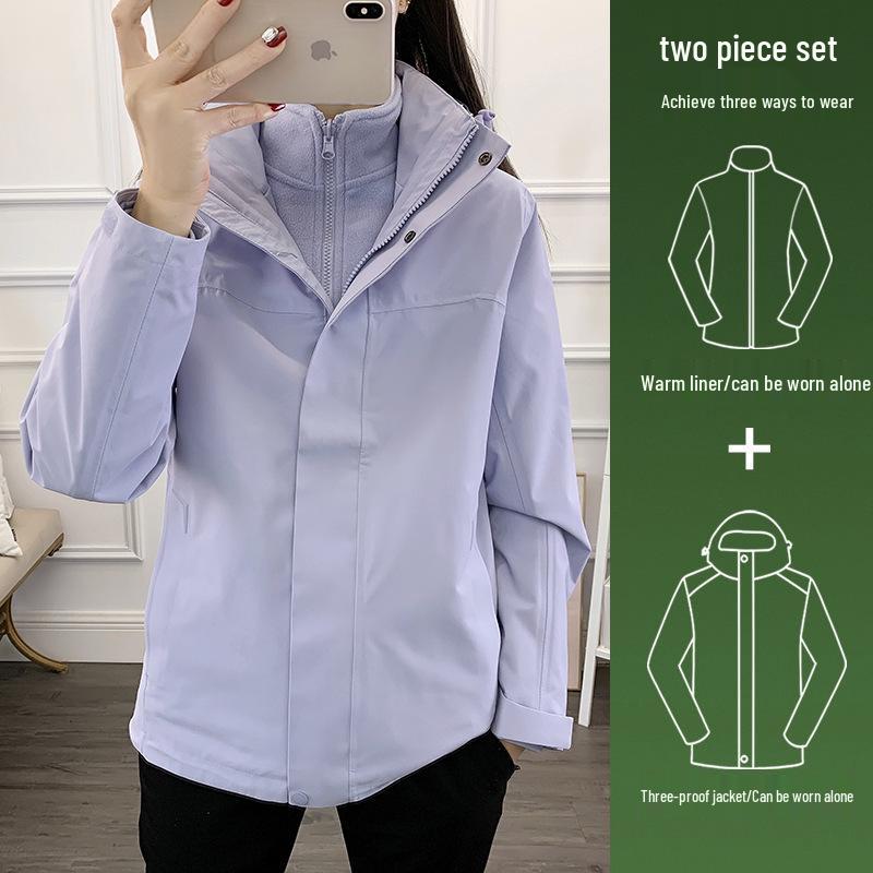 Op maat Gemaakte Winddichte en Waterdichte Heren 3-in-1 Outdoor Jas met Logo Bedrukking voor Bedrijfs- en Teamkleding