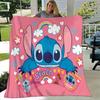 Lilo & Stitch Design Throw Blanket Soft Polyester Fabric for Office Chair or Sofa Ideal for Birthday, Halloween, Christmas Gifts