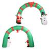 LED-beleuchteter aufblasbarer Weihnachts-Torbogen mit Weihnachtsmann und Schneemann für Außendekorationen für Terrasse und Garten