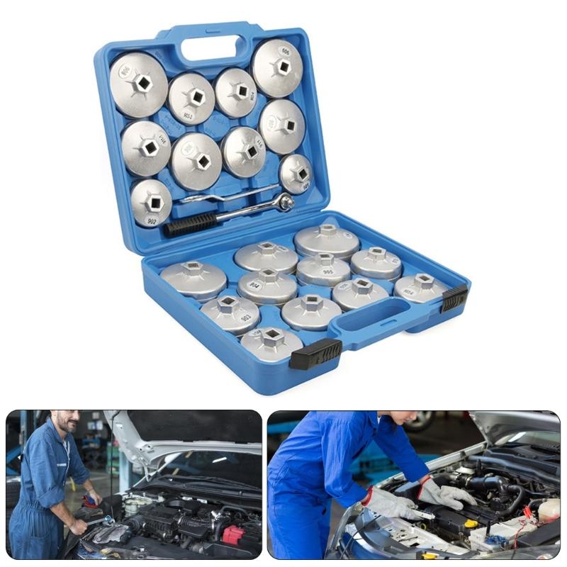 Alloy Steel Oil Filter Wrench Collection Hand Removal Toolkit, 23 Size For Car Mechanic DIYer Enthusiasts Professional