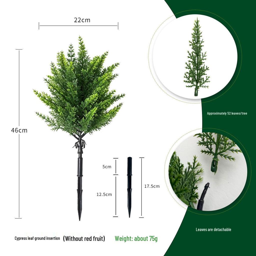 Artificial Pine and Cypress Bonsai with Pine Needles for Christmas Decor