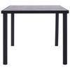 Table de salle à manger Noir et gris béton - vidaXL - 200x100x75 cm - Contemporain - Adulte