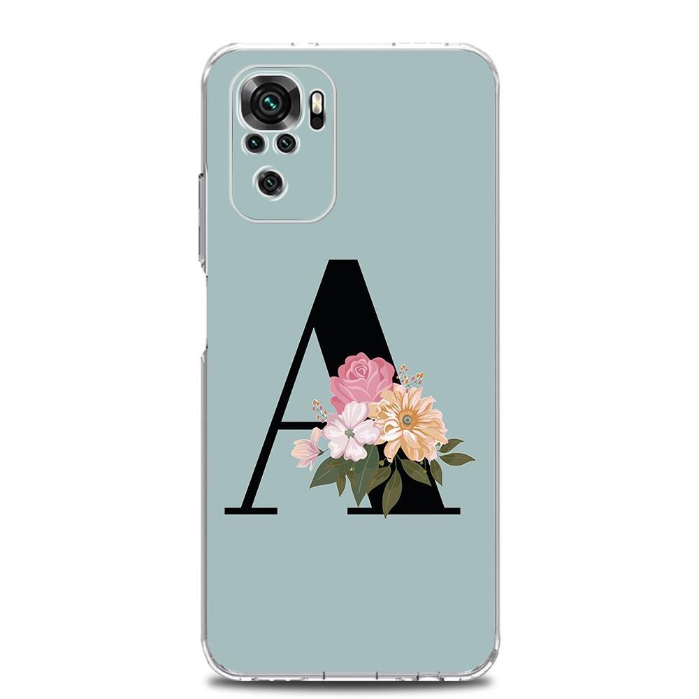 Flower Letters S Phone Case For Xiaomi Redmi Note 15 14 13 12 4G 10 11 Pro Plus 5G 14C 13C 12C 10C Clear Cover