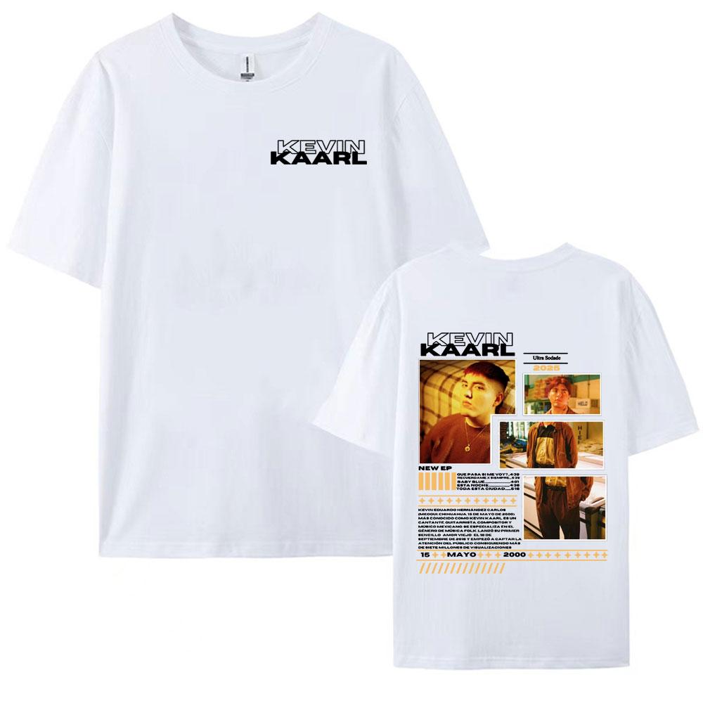 Rapper Kevin Kaarl Ultra Sodade Tour 2025 Cover T Shirt Men Women Fashion Cotton T Shirts Hip Hop Short Sleeve Oversized Tshirt