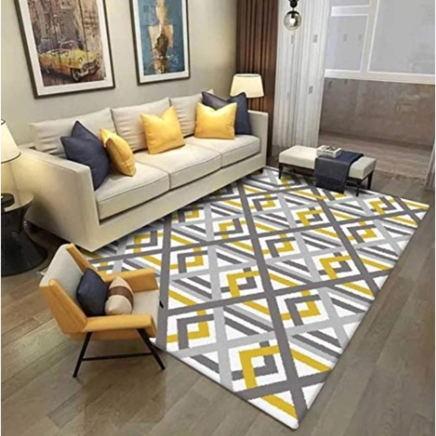 

Geometric Living Room Bedroom Entrance Carpet Floor Mat Machine Washable Floor Mat 160*230cm