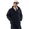 Anta Retro Water-Resistant Stand Collar Casual Letter Long Sleeve Down Jacket Men Outerwear Basic-Black 152448907-4