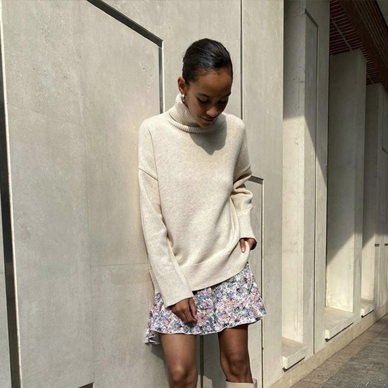 Womens Trendy Long Sleeve Hoodies Tops Oversized Sweatshirts Turtleneck Pullover Fall Turtleneck Sweater Outfits