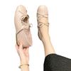 Sweet bow square head ballet single shoes women's autumn new fashion versatile one-pedal shallow mouth Mary Jane shoes