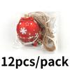 (12pcs set)7*5.7cm Christmas Ball Wooden Pendant Xmas Decoration Colored Woodblock Children's Cartoon Snowman Hanging DIY