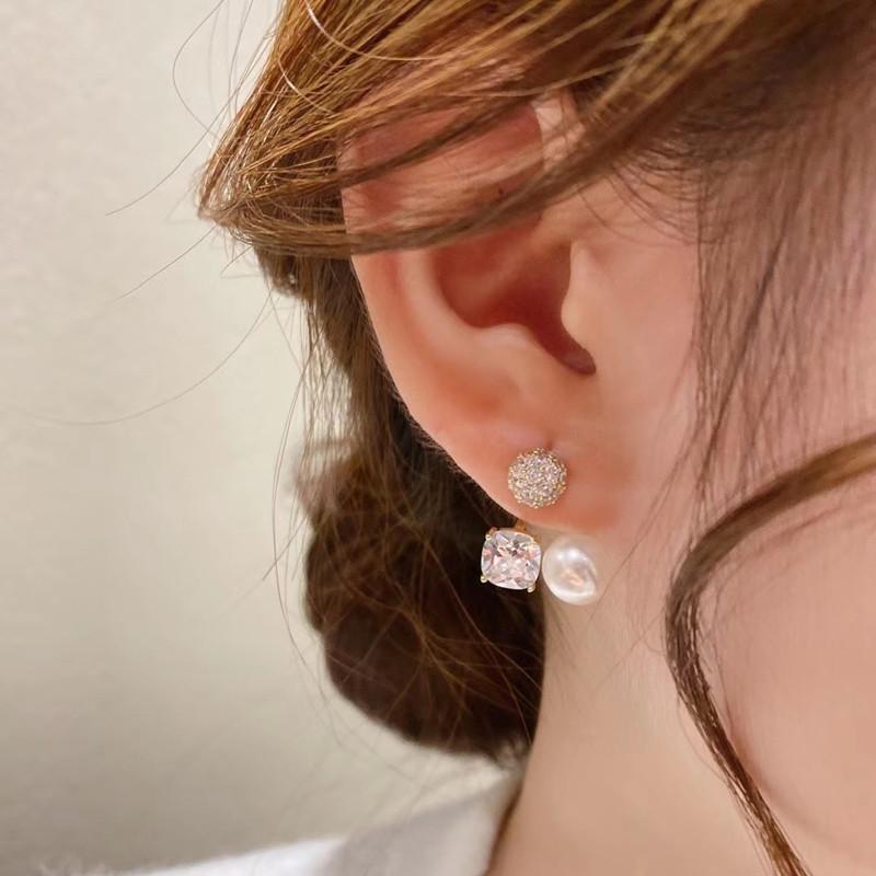 

Новые серьги-гвоздики корейские нежные простые микро-паве цирконий жемчуг маленькие Brincos Feminino