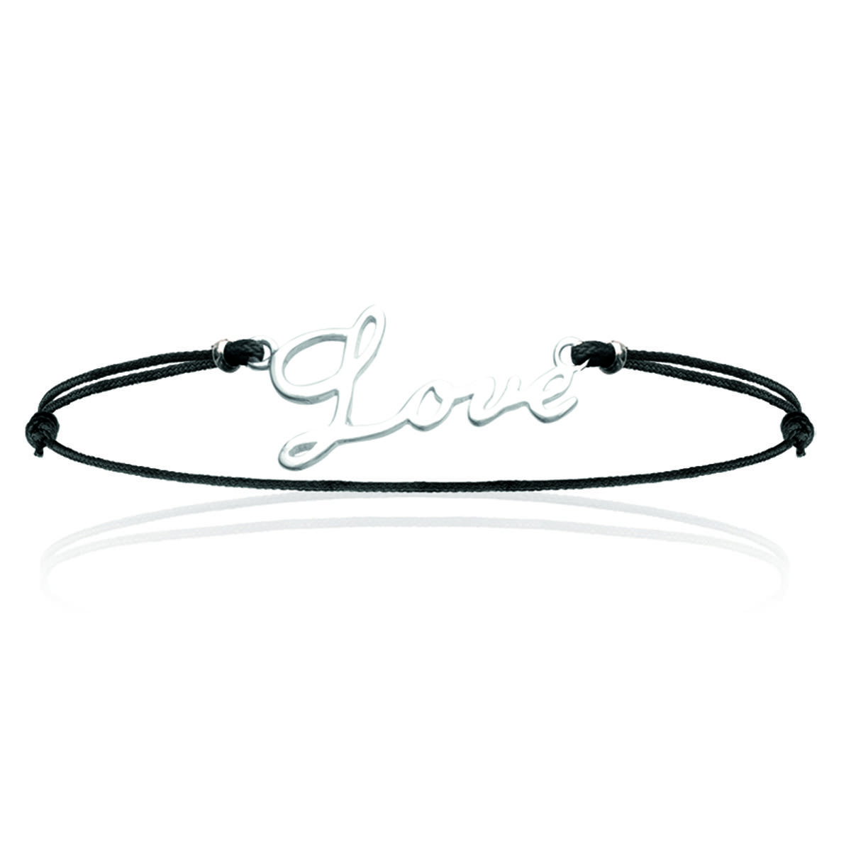 

Les Trésors De Lily [I8066] - Bracelet Argent Love noir argenté - 25x10 mm