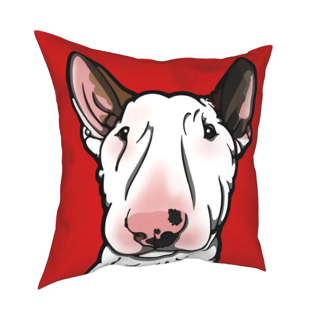 Wohndekor Lustig Niedlich Bullterrier Muster Druck Kissenbezug Polyester Kissenbezug Dekor 45x45cm
