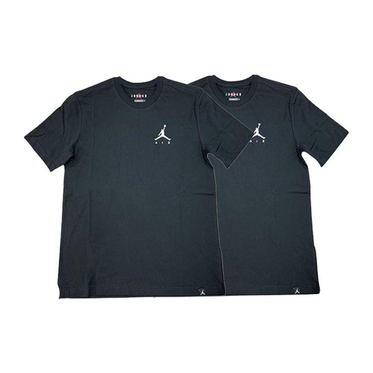 Jordan Embroidered Logo Crew Neck Short Sleeve T-Shirt Men Tops Black DA6800-010